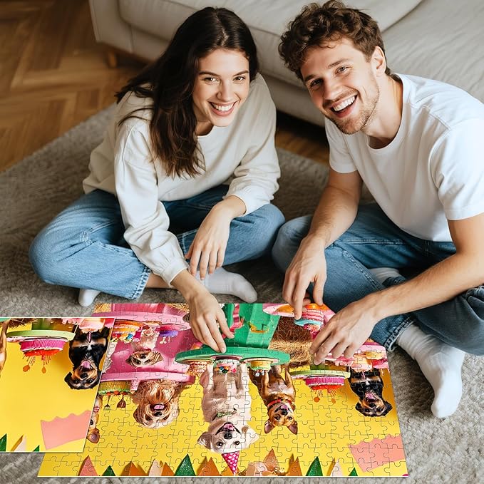300 Piece Puzzles for Adults,Jigsaw Puzzles 300 Pieces for Kids Ages 8-10 10-12 Dog Puzzles Animal Pet Lover Adult Jigsaw Puzzle Games Family Entertainment Gift Toy 20.5x15in