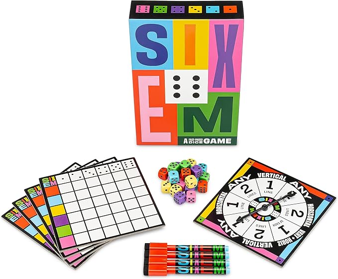 Hootenanny Games Sixem Dice Game | Speed, Strategy & Sabotage for Game Night | Perfect for Family Games | 2-4 Players, Ages 10+