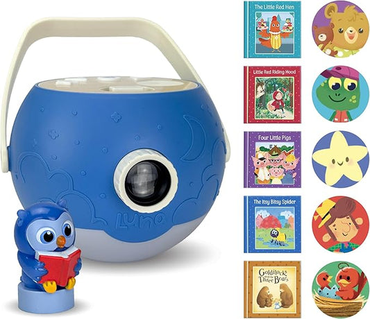 Kids Book Projector - 5 Read-Aloud Stories, 5 Songs, Night Light & Soothing Dream Music | Children Ages 3+ Storytime Projector for Kids & Toddlers | Educational Toys, Owl