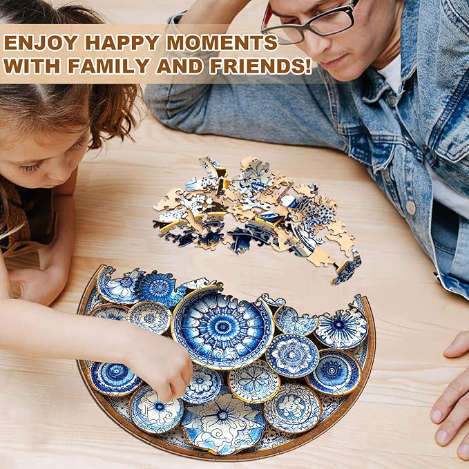 Jigfoxy Wooden Puzzles for Adults, Azulejo Dreams – Port Wood Puzzles Adult, Unique Animal Shape Wooden Jigsaw Puzzles for Adults, Birthday Gifts for Puzzle Lovers, Friend (L-13.4 * 13.3in-270pcs)