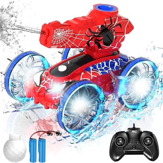 Amphibious Remote Control Car with Water Gun, Waterproof Spider RC Cars & RC Boat for Kids, Pool & Beach Water Toys for Summer Outdoor Play 3 4 5 6 7 8 9 Years Old Boy Gift