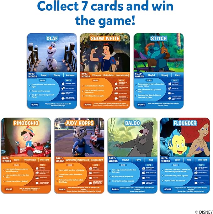 Skillmatics Guess in 10 Disney, Card Game for Girls, Boys, Kids, Teens, Adults, Who Love Cinderella, Mickey Mouse, Moana, Travel Toy, Gifts for Ages 6, 7, 8, 9 and Up