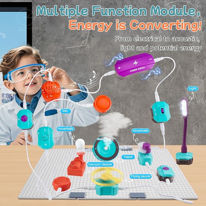 45 PCS Science Kits for Kids Ages 5-7 8-12, Electronics Exploration Kit for Kid, Over 151 Projects, STEM Educational Toy for Kids Ages 5-7 8-12, Toys for 5 6 7 8 9 10 11 12 Year Old Boys