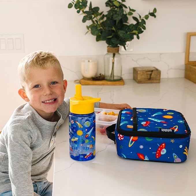Wildkin Kids Insulated Lunch Box – Durable and Reusable for School & Travel - Out of this World