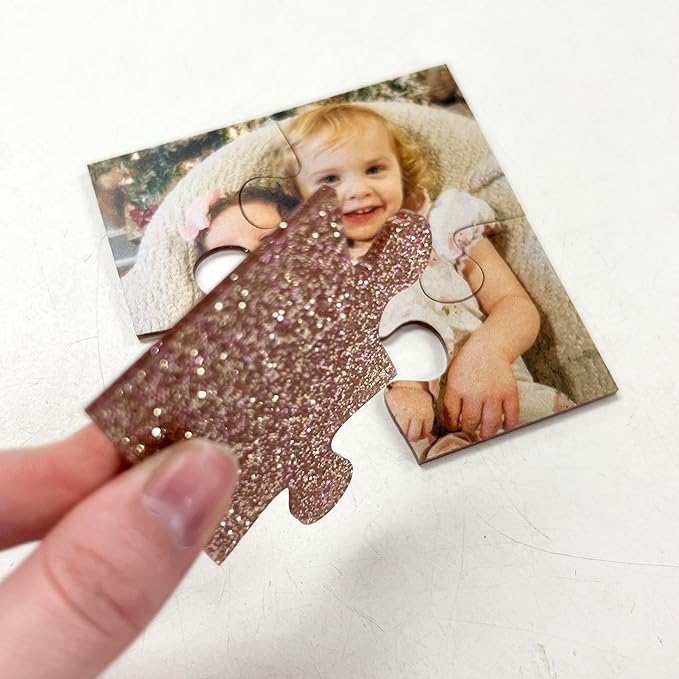 Custom Photo Puzzle from Picture | Upload Your Photo and Choose Color | 4 Piece Personalized Puzzle for Kids Toddlers Acrylic Puzzle Birthday Gifts for Toddler Boy Girl