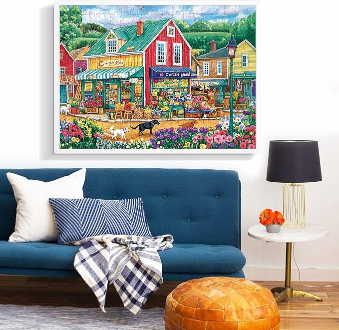 300 Piece Puzzles for Adults,Garden Center General Store Jigsaw Puzzle for Adults Children Elderly,Large Piece Puzzle for Kids Age 8-10 10-12, Challenging Funny Puzzle,Family Game Great Gift 20.5x15in