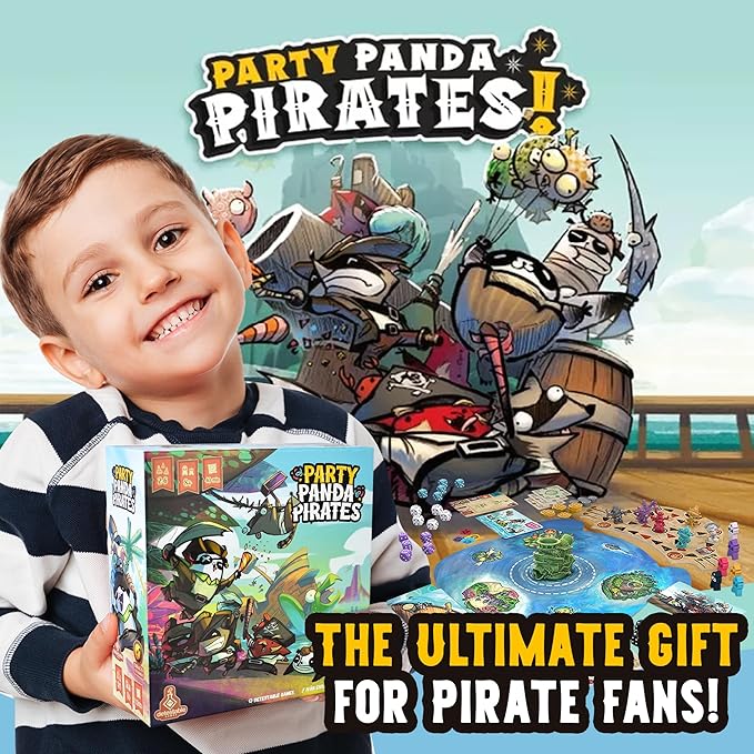 Party Panda Pirates – Toddler and Kids Games, Dice and Strategy Board Games for Adults, Treasure Hunt Toys for 8 Year Old Boys, 8 Year Old Boy Gift, Fun Family Game Night Adventure Play