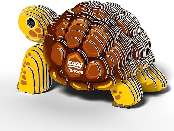 Eugy Tortoise 3D Puzzle - 34 Piece Eco-Friendly Educational Toy Puzzle for Boys, Girls & Kids Ages 6+