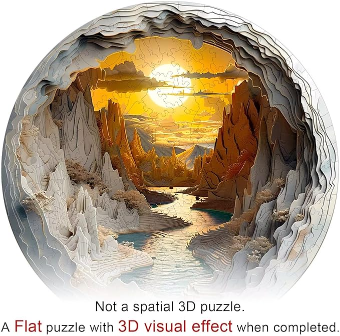 Wooden Puzzles for Adults, 3D Vision Inside Wooden Puzzles 500 Pieces, Unique Animal Shaped Wood Challenging Jigsaw Puzzles Gifts for Adults, 13.4x13.3in