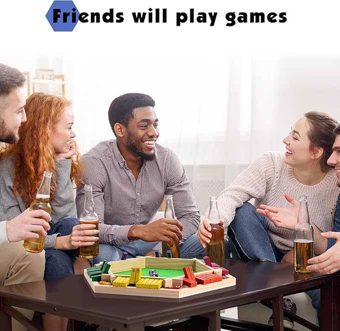 Shut The Box Game Wooden Board Game -2-6 Player Math Game - Educational and Entertaining