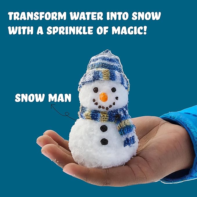 Butterfly Edufields Snow Magic Science Kit (Pack of 6) | Best Birthday Return Gifts for Kids Ages 4 5 6 7 8 | Instant Colorful Snow for Kids | Make Dry & Fluffy Snowman | Non-Toxic Reusable & Safe