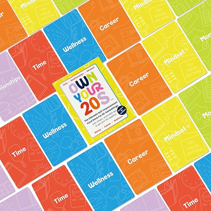 The Ultimate Adulting Card Deck for 20-Somethings | 52 Weekly Cards to Get Your Life Together – Wellness, Career, Time, Money & More