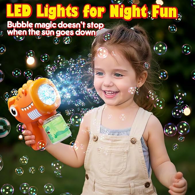 Boys Toys for 3-8 Year Old: 2 Pack Bubble Gun Machine Rechargeable, Kids Toys Birthday Gifts for 3 4 5 6 7 8 Years Old Boy Girls Toddlers Ages 3-5 Christmas Stocking Stuffers Valentines Easter Outdoor