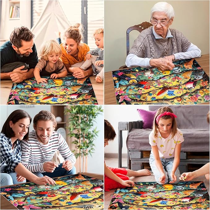 500 Piece Puzzles for Adults, Art Birds Jigsaw Puzzles for Adult 500 Pieces, Recycled Cardboar Challenge Puzzle Kids Seniors Friends for Gift Birthday Party Games Family, 20.5"x15" Dust Free Puzzle