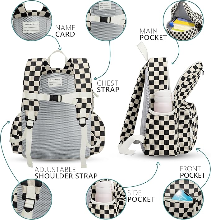 Corduroy Kids Backpack for Boys 6-10: Boys Girls Backpacks for Elementary Kindergarten 15” H Fit Folder