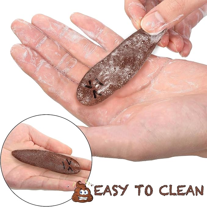 Poop Slingshot 12pk Fake Poop Toys for Kids Stocking Stuffers, Funny Gag Gifts Bulk Party Favors for Kids Game Prizes, Sticky Poop Emotion Toys for Kids Age 3-5 4-8-12 Year Old Boys Girls Teens Adults