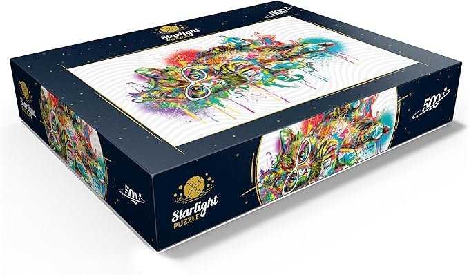 MyPuzzle Lazy Cat - Premium 500 Piece Jigsaw Puzzle for Adults