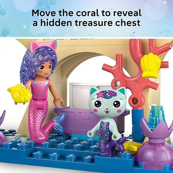LEGO Gabby’s Dollhouse Mermaid Gabby’s Aquarium Adventure Building Blocks - Pretend Play & Learning Toy for Girls & Boys, Ages 4+, with Gabby & Mercat Mini Dolls - Gift Idea for Birthdays - 11204