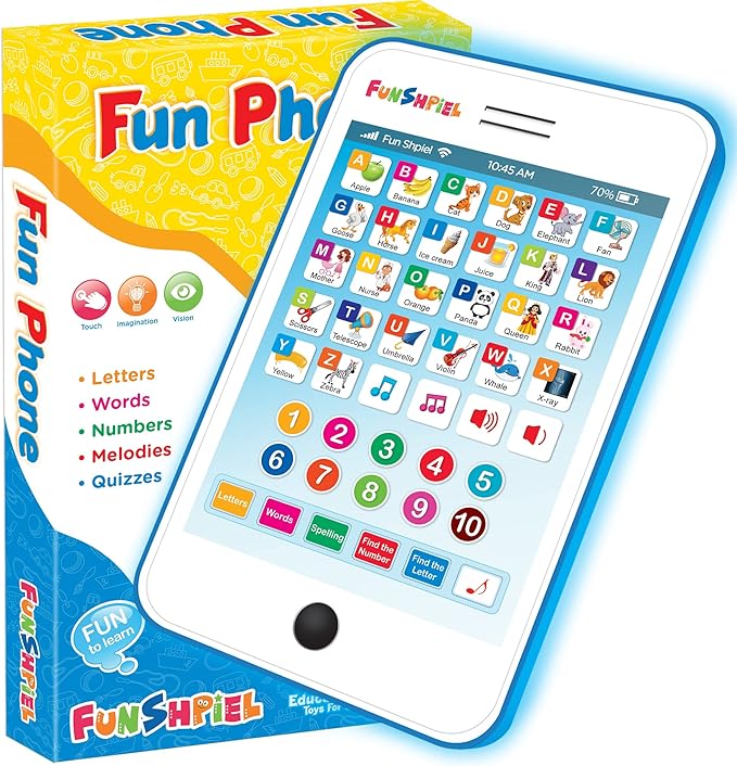 Kid Tablet - Kindergarten Learning Activities, ABC Learning for Toddlers, Kids Phone Toy for Speech Therapy & Letter Sounds