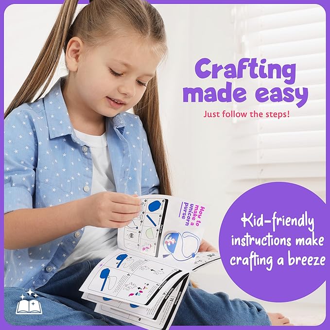 Unicorn Craft Kit for Girls - 12 Projects - Gifts for 5 Year Old Girl - Arts and Crafts for Kids 4-8 - Toys for Ages 5-7 - 4 5 6 7 8 Year Old Girl Birthday Gift - Unicorn Toys for Girls Age 4-6