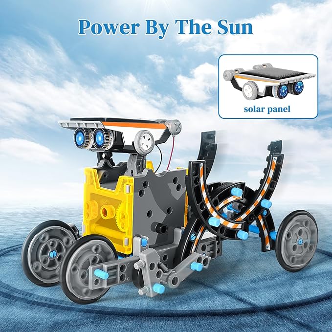 Nilez 13-in-1 Solar Robot Kit for Age 8-12 STEM Building Toys, Robotics Kit for Kids, DIY Education Science Learning Toy Birthday Gift Projetcs for Christmas 8 9 10 13 16 Years Old Boys Girls Teens