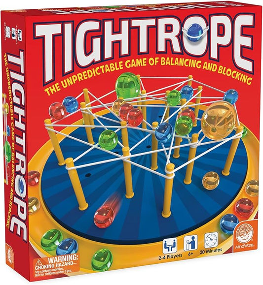 MindWare Tightrope Strategy Board Game, Fun for Classrooms, 2-4 Players, 20 Min Play Time, Ages 6 & Up