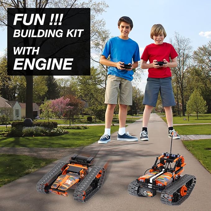 BIRANCO. STEM Remote Control Building Kit 3 in 1 RC Tracked Racer/Tank/Robot Engineering Toys, Science Construction Play Set, Toy Car Christmas for Boys & Girls Age 8-12 (392pcs)