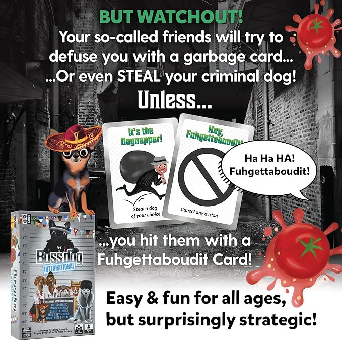 BOSS DOG GAMES Boss Dog International Stand Alone Game or Expansion Play for Boss Dog The Card Game - Simple, Strategic Card Game for Kids, Adults & Family - Parties, Trips, Game Night - Ages 7+
