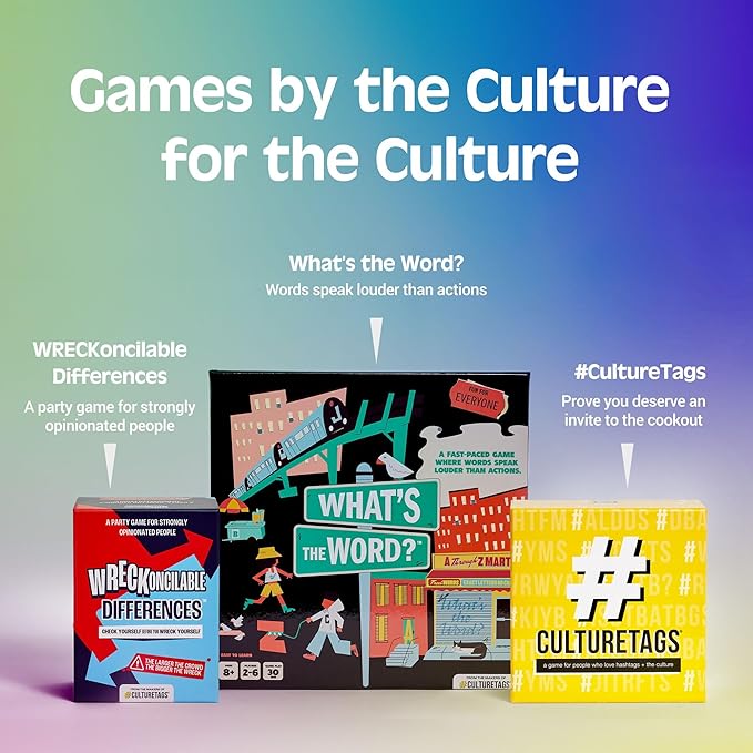 What's The Word, Party Board Game for Anyone Who Loves a Good Brain Teaser, 2-6 Players, Ages 8+ Years, 30-Minute Game Play, CB Games