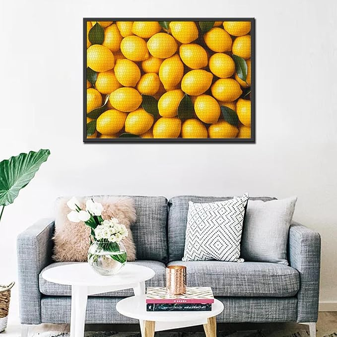 Tucocoo Lemons Jigsaw Puzzles for Adults 1000 Pieces, Impossible Hard Challenging Puzzles for Adults Fruit Art DIY Crafts Puzzles for Home Decoration Gifts, Family Puzzle Perfect for Game Nights