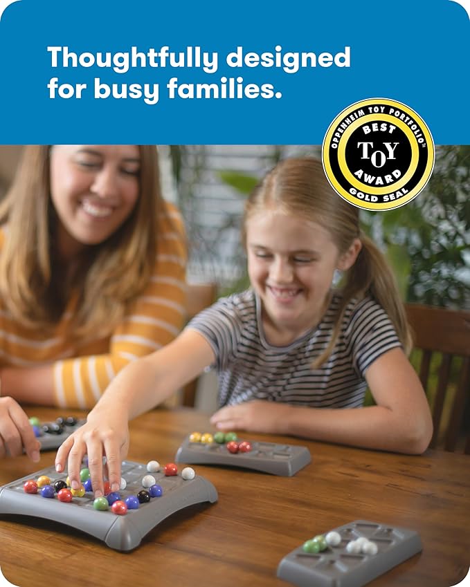 SimplyFun Marble Matrix - Educational Game to Practice Spatial Reasoning and Fine Motor Skills - Engaging Strategy Game for Kids Ages 7 & Up - 2 to 4 Players