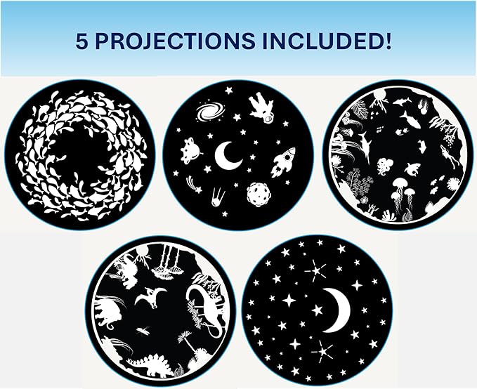 Night Light for Kids | Includes 5 Light Shows | Ages 5+ | Rotating Night Light Projector