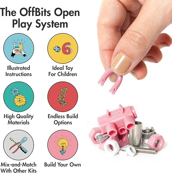 The Off Bits JoyBit Build Your Own Robot Toy Construction Set, Educational Easter Gift Ideas STEM Activities Learning Kit, Creative Build and Play Model Kit Steam Toys for 6 7 8 9 10+ Year Old