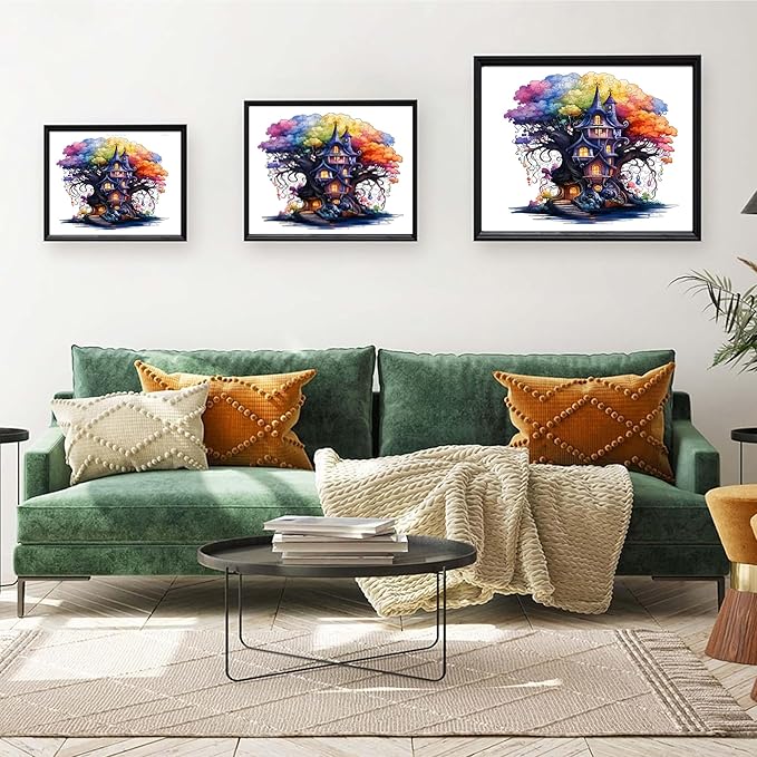 Wooden Puzzles, 174PCS Magical Tree Jigsaw Puzzles, Unique Shaped Wooden Puzzle for Adults and Kids, Family Game(Magical Tree, Large)