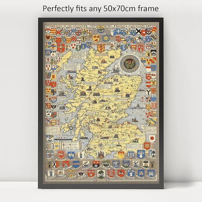 Historical Map of Scotland | L.G. Bullock & John Bartholomew & Son Ltd. Edinburgh | 1000 Piece Adult Jigsaw Puzzle