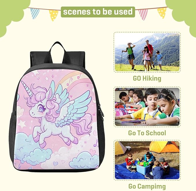 Rainbow Colorful Toddler Backpack for Boys Girls 3-6 Kindergarten Bookbag for Elementary Mini Kids Bookbag for Preschool for Travel School