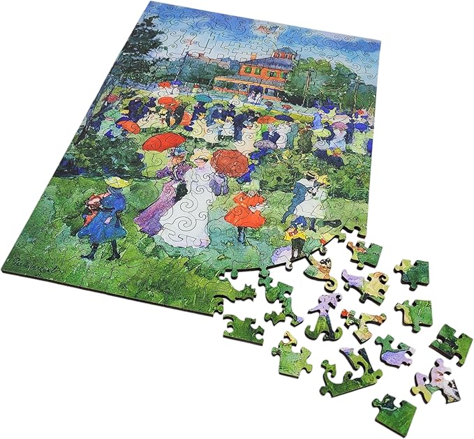 Wooden Jigsaw Puzzle for Adults - Uniquely Shaped Pieces - Made in The USA by FoxSmartBox - 212 Pieces - Franklin Park Boston