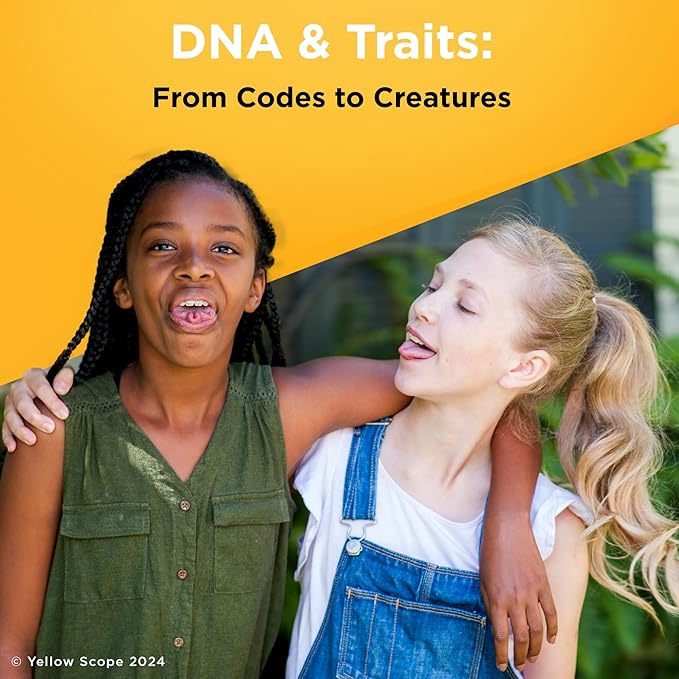Genetics Science Kit - DNA & Traits Kit, Metal Lab Tools, Ages 8-12 - Hands-On STEM Science Experiment & Educational Toy - Genetics Lab Setup