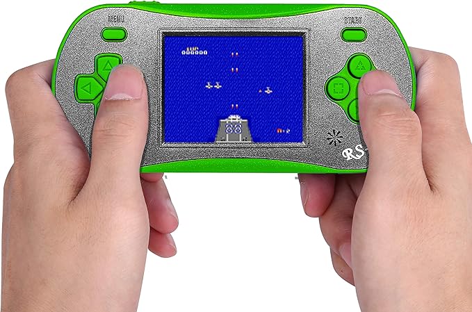 Handheld Game Player for Kids Adults- FAMILY POCKET RS16 Portable Classic Game Controller Built-in 260 Game 2.5 inch LCD Retro Arcade Video Game System Children's Birthday Gift (Green)