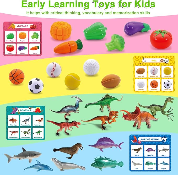 Montessori Sorting Game - Sorting Toys for Toddlers 3-5,Sensory Toys for Kids,Fine Motor Montessori Preschool Classroom Education Toys for Toddlers 3-4 Year