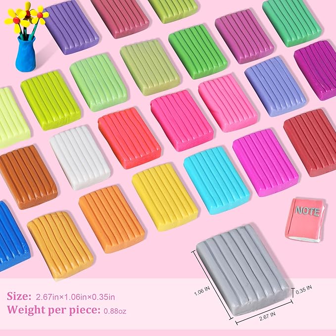 Aestd-ST Polymer Clay Kits 72Colors, Modeling Clay for Kids, Non-Stick Molding Oven Bake with 20 Sculpting Tools and 82 DIY Accessories, Craft Gift for Children and Adults.