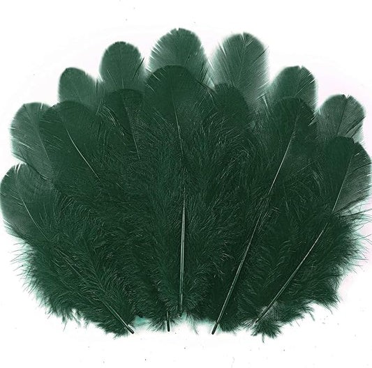Soarer 300pcs Blackish Green Rooster Feathers Bulk - 3-5inch Craft Feathers for Wedding Home Party, Dream Catcher Supplies and DIY Crafts(Blackish Green)