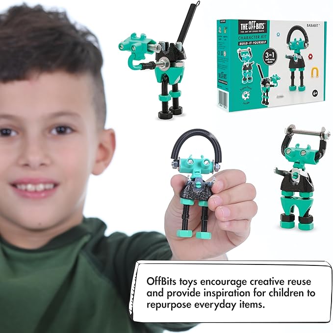 The Off Bits BabaBit Build Your Own Robot Toy Construction Set, Educational Easter Gift STEM Activities Learning Kit, Creative Build and Play Model Kit Steam Toys for 6 7 8 9 10+ Year Old Boys & Girls