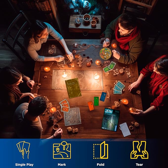 Exit: The Abandoned Cabin - Kennerspiel Des Jahres Winner, Card-Based Family Escape Room Game for 1-4 Players, Ages 12+, Blue