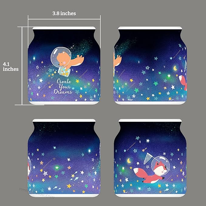 Pintoo 3D Puzzle Jar 96 Plastic Pieces for Adults - Create Your Dreams - Use Includes Divider as Pen and Utensils Holder with Wooden Lid for Kitchen Dining Study Living Room Large [BB1001]