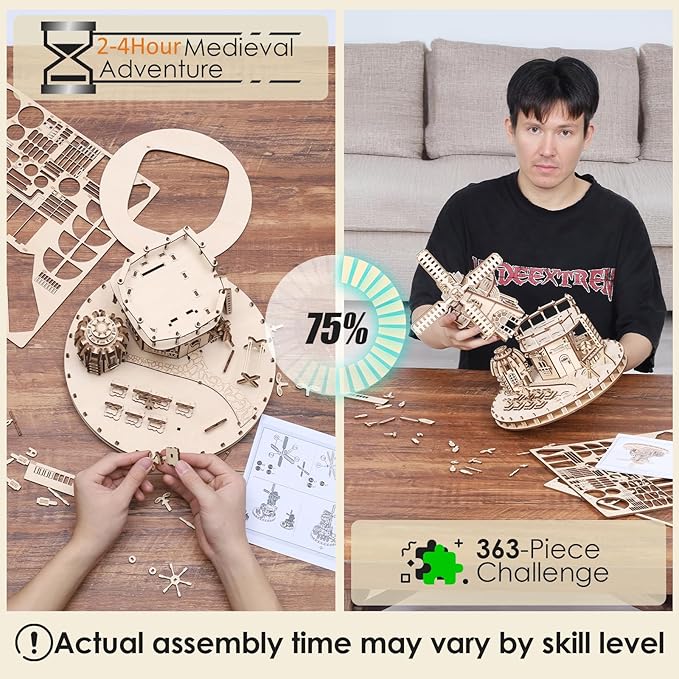 3D Wooden Puzzles for Adults, Wood Crafts Model Building Kits Toys, Brain Teaser Wooden Puzzles Gifts for Adults & Teen (Williams Manor)