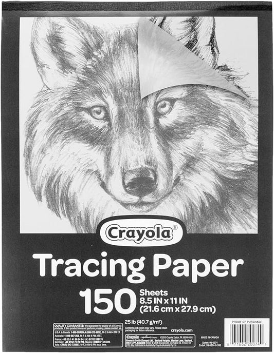 Crayola Tracing Paper 8 1/2” X 11”, Transparent Vellum Paper for Tracing Pads, 150 Sheets [Amazon Exclusive]