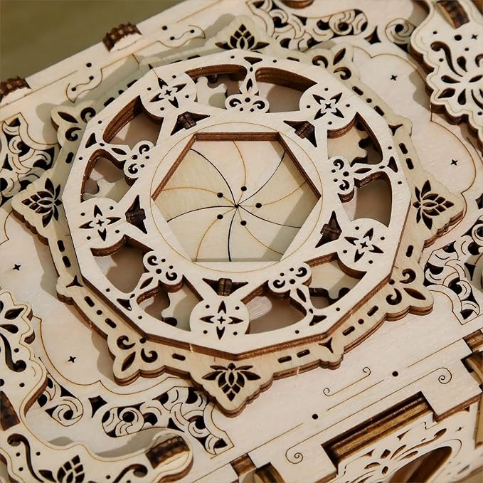 3D Wooden Puzzles Antique Box - Store Your Jewelry - DIY Gift Box, Brainteaser and Puzzle for Christmas/Birthday,Gifts for Adults and Teens to Build Combination