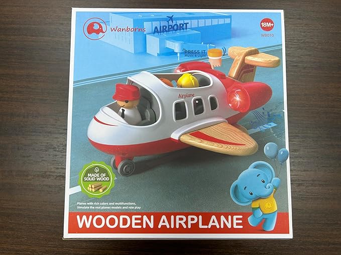Airplane Toys for Toddlers 1-3, Toys Planes Toys with Sound and Light, Mini Airliner Toys for Introducing Aeronautical Knowledge, Car Toys for 18 Months, 2 3 4 5 Years Old Kids Boys Gift