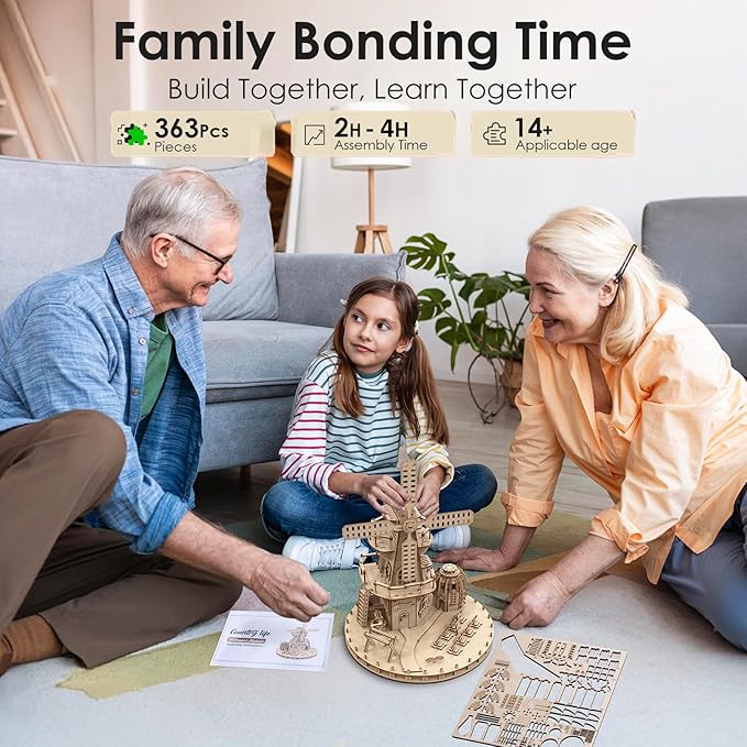 3D Wooden Puzzles for Adults, Wood Crafts Model Building Kits Toys, Brain Teaser Wooden Puzzles Gifts for Adults & Teen (Williams Manor)